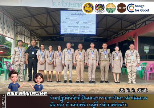 สพอ.อรัญประเทศ เข้าร่วมปฏิบัติหน้าที่เป็นคณะกรรมการในการดำเนินการเลือกตั้ง